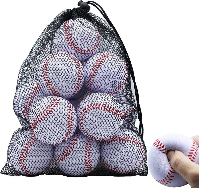 Magicorange Baseball, Foam Baseballs 12 Ball Pack Practice Training Baseballs Unmarked Baseball Soft Toss, Batting, Fielding, Hitting, Pitching - Image 1